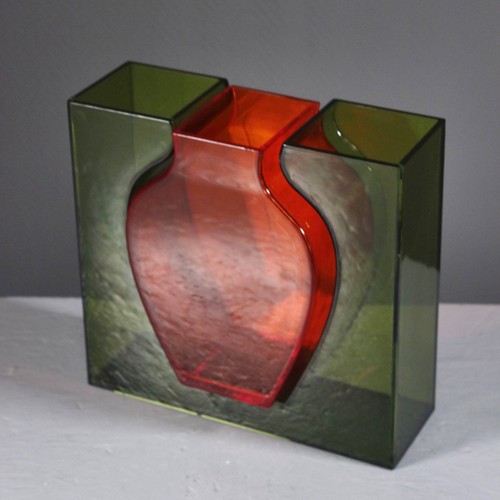 Vase vintage acrylique deux