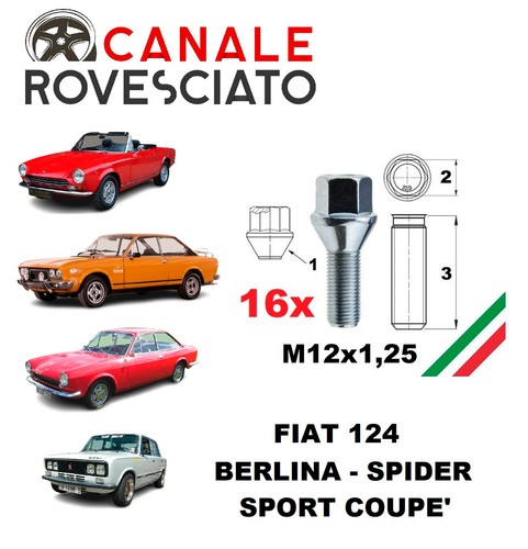Boulons roue fiat 124 - roue,