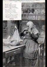 BRETONS (29) PRIERE à SAUNT-YVES ,MAQUETTE de BATEAU avec SABOT / BOTREL