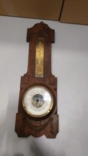 Vintage Wood Barometer - Travail, Signes De Usage, Non Accessoires