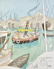 [HUMOUR Caricature] PAGNOL Marius illustrations ALBERT DUBOUT  1/100 ex. VÉLIN