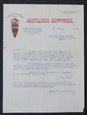 Facture LIMAY 1931 DISTILLERIE BONNARDEL  LIQUEUR RBL llustrée 83