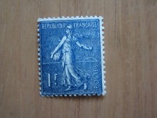 TIMBRE DE FRANCE ,TYPE SEMEUSE LIGNEE , N° 205 , BLEU-NOIR , NEUF SANS CHARNIERE