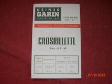 ANCIENNE    BROCHURE   PUBLICITAIRE  DES USINES  GARIN : CROSKILLETTE  GP-60