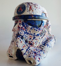 SPACO signed casque STORMTROOPER SCULPTURE graffiti pop STREET ART star wars PSG