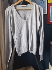 Pull gris col V - Kookaï