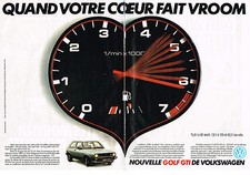 PUBLICITE  1984   VOLKSWAGEN  GOLF GTI ( 2 pages)
