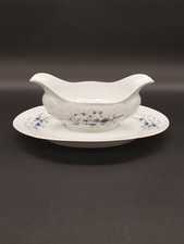 Saucière fixe – Porcelaine Limoges L&C Lafarge – Décor grand feu – Petite Fleur 