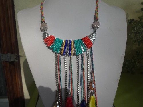Collier sautoir perle plume - sautoir,
