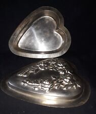 N° 483- ANCIENS MOULES A CHOCOLAT/BONBONNIERE COEUR  2 PARTIES  chocolate mold-
