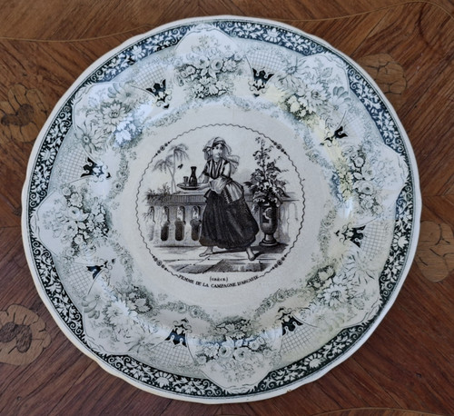 Assiette vignette vieillard - assiette,