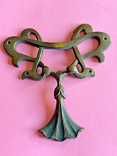 Ancienne poignée de porte Art-déco en bronze