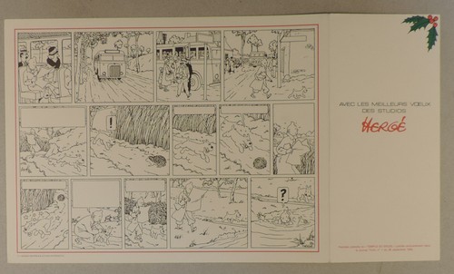 Carte voeux herge 1986 - carte,