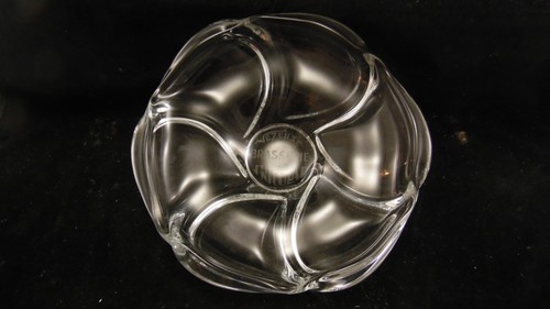 Grande coupe cristal - , gravé