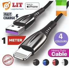 1M Long IPHONE Chargeur pour Apple 12 11 X 7 8 13 Pro Câble USB Tressé Whalep