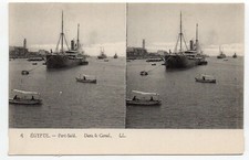 EGYPTE - Egypt - Old Postcard - PORT SAÏD - Carte Stéréo Bateaux