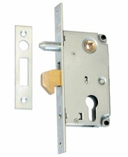 Serrure à Crochet Encastrée de Porte Coulissante 72/40 avec Goupille Guidage