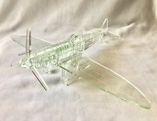 Maquette model 1/38: Supermarine Spitfire WW2 fighter plane, avion, plexiglass.
