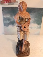 Statue femme mandoline - statue, la