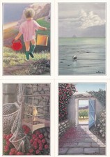 Lot 4 cartes postales