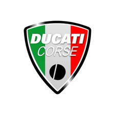 Sticker plastifié DUCATI CORSE ITALIE Italia Monster Hypermotard - 6cm x 5,5cm