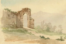 Ruines de paysage du XIXe