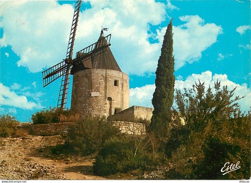 Carte postale moulin à - postale,
