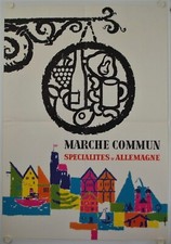 Affiche Tourisme MARCHE COMMUN spécialités Alemagne - illustr. BOGNER