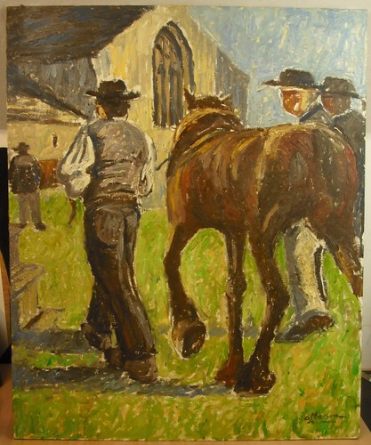 Huile signée jean - signée, michel
