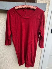 Robe Pull rouge Manches trois quart 3/4 Taille M
