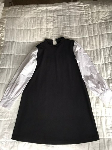 Robe noire blanche - noire, femme