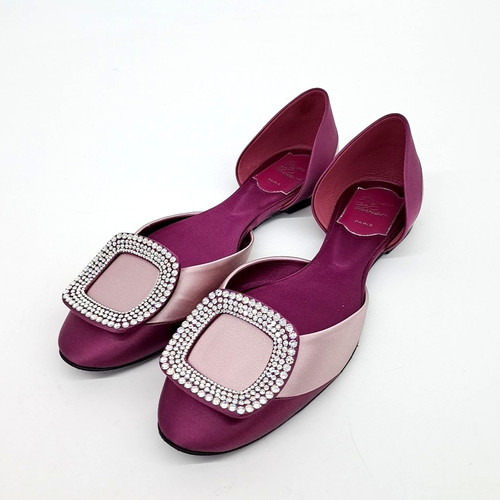 Roger vivier satin flat shoes - satin,