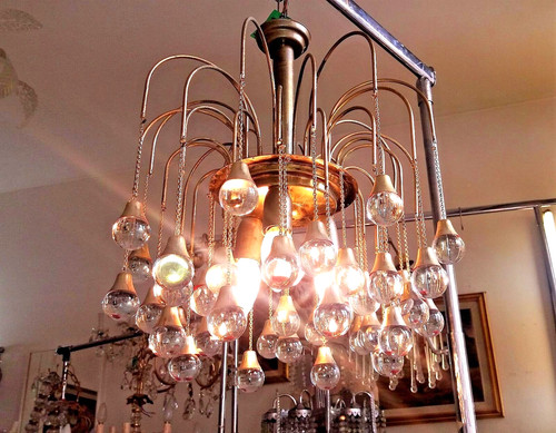 Lustre boules cristal - lustre,