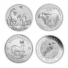 Lote 4 Pièces 1 Oz Silver -