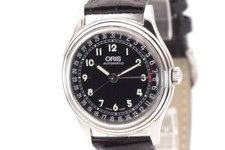 [avec boîte] Montre unisexe automatique à cadran noir ORIS Pointer Date...