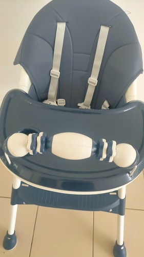 Chaise haute bébé - bleu, et
