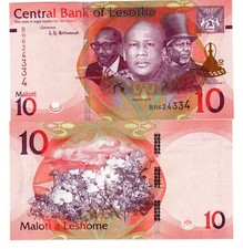 Lesotho Billet 10 MALOTI ND 2021 NEW Nouveau King Moshoeshoe II NEUF UNC