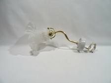 ANCIENNE LAMPE APPLIQUE MURALE COL DE CYGNE ROSACE TULIPE DENTELLE OLD LAMP 