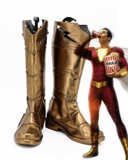 Shazam Billy Batson Captain Marvel Cosplay Costumes Costume Boots Chaussures