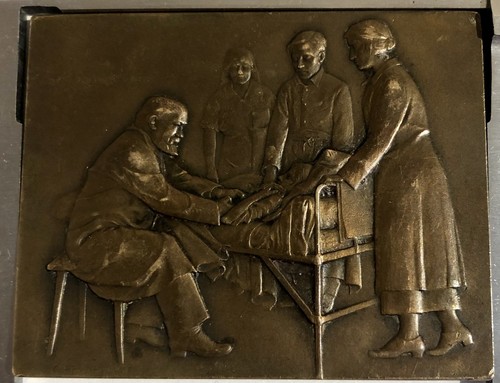 Médaille plaque bronze - plaque,