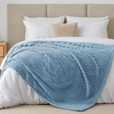 Plaid polaire bleu clair - bleu, pour