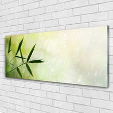 Impression sur verre acrylique Image tableau 125x50 Floral Feuilles Pluie
