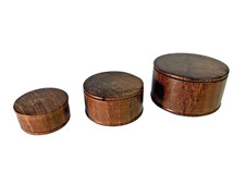 SÉRIE DE 3 BOITES À PILULES GIGOGNES EN PALISSANDRE XXème