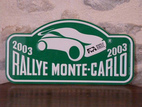 Plaque rallye monte carlo - rallye, "monte