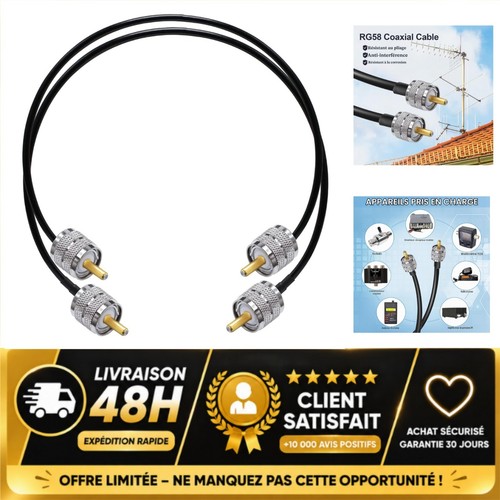Câble coaxial rg58 uhf - câble,