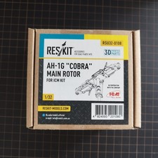 Reskit RSU32-0108 1/32 Helicoptère AH-1G Cobra Main rotor résine 3D Kit ICM 