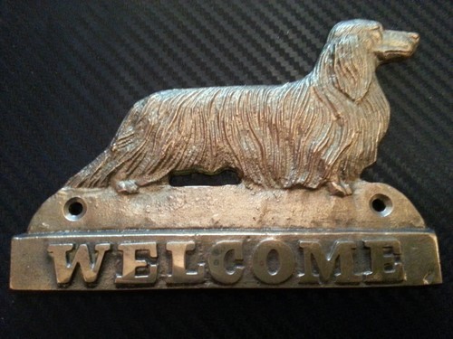 Plaque welcome teckel poils - plaque,