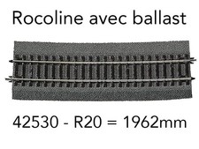 ROCO Rail courbe R30 1962 mm