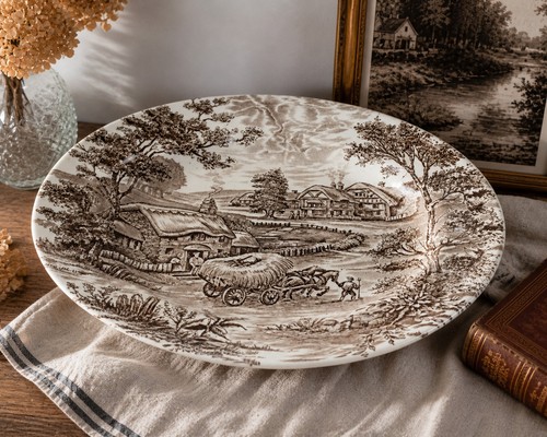 Plat rond ancien - plat, ridgway