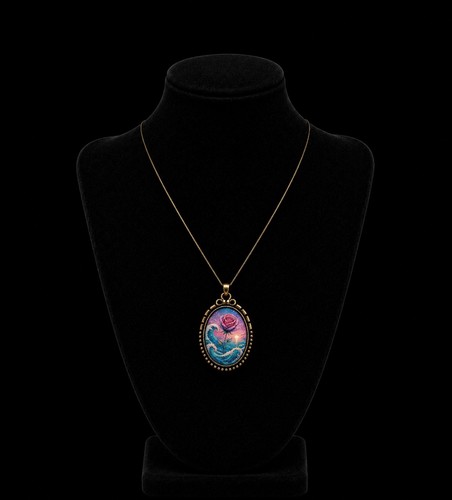 Collier plaqué rose des - collier,